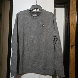 Fila Men's Casual Light Grey Crewneck Sweater Size Medium